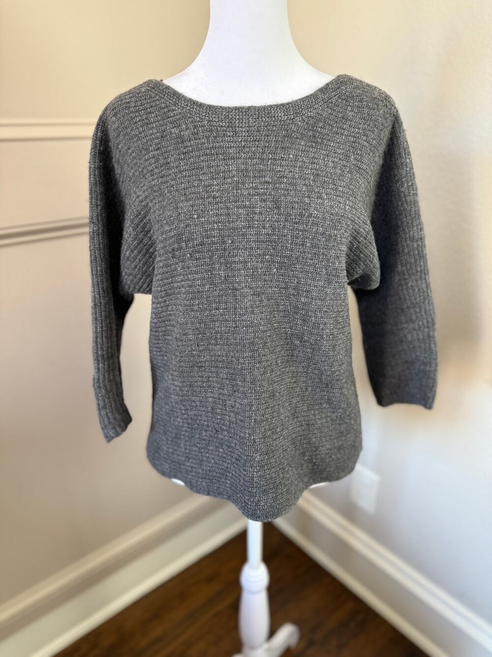 Ann Taylor With Cashmere Dolman Sleeve Ribbed Sweater Size S G0203